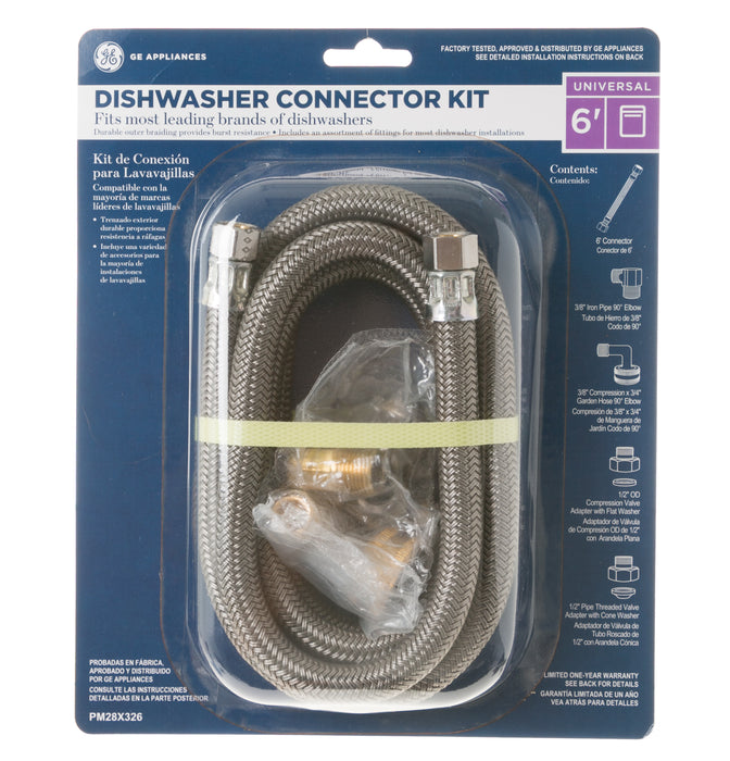 6' Dishwasher Connector Kit With Adapter-PM28X326